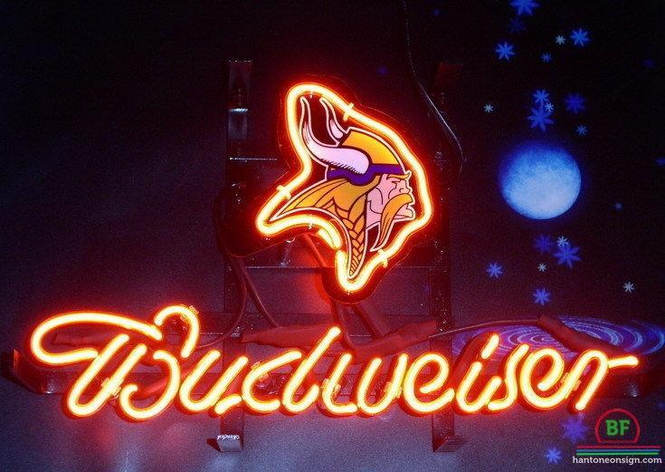 Budweiser Minnesota Vikings Neon Sign Teams Neon Light