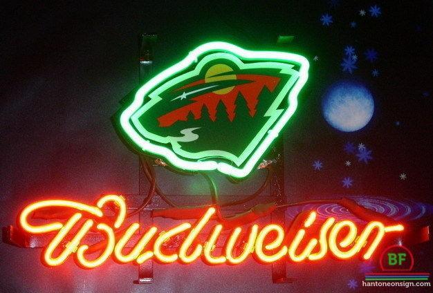Budweiser Minnesota Wild Neon Sign Teams Neon Light