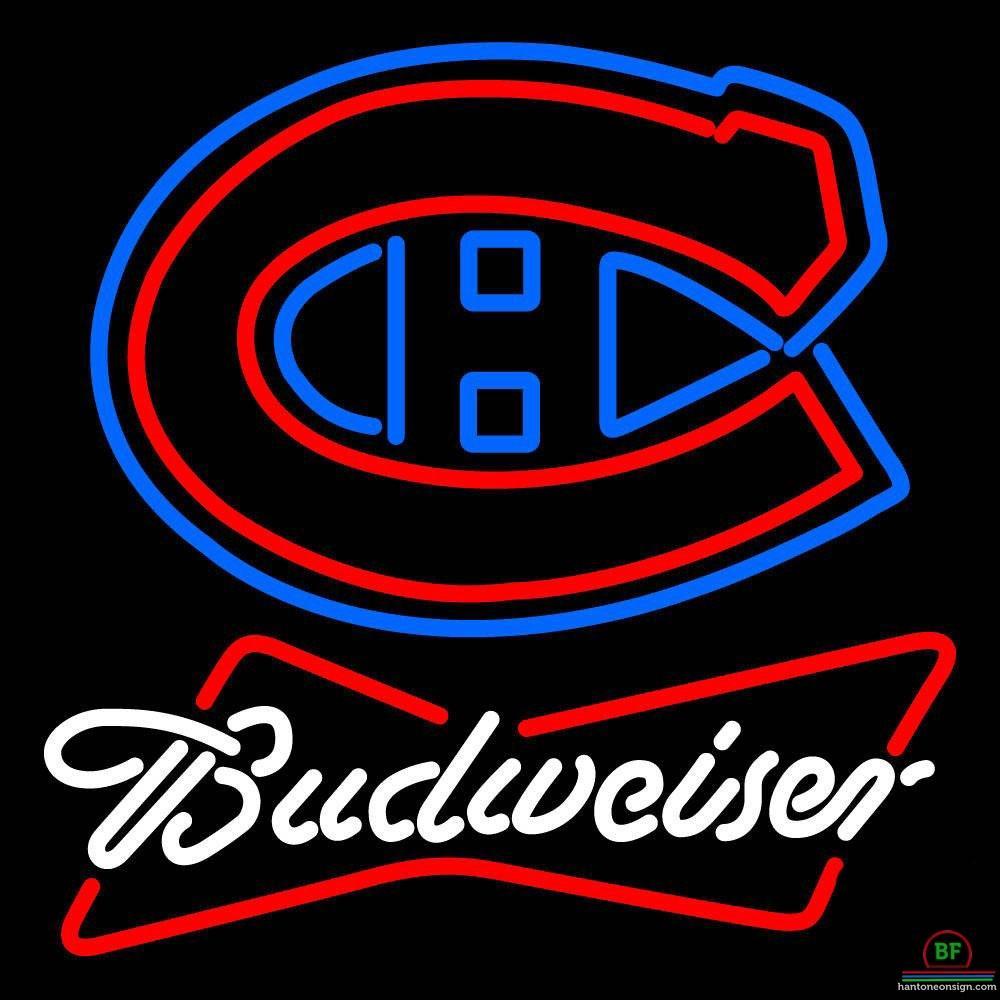 Budweiser MontBar Sign Canadiens Neon Sign Teams Neon Light