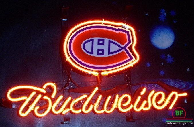 Budweiser MontBar Sign Canadiens Neon Sign Teams Neon Light