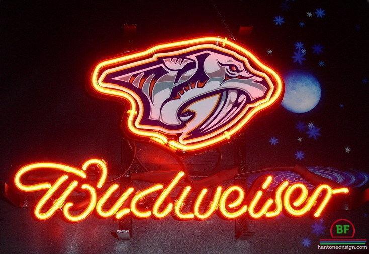 Budweiser Nashville Predators Neon Sign Teams Neon Light