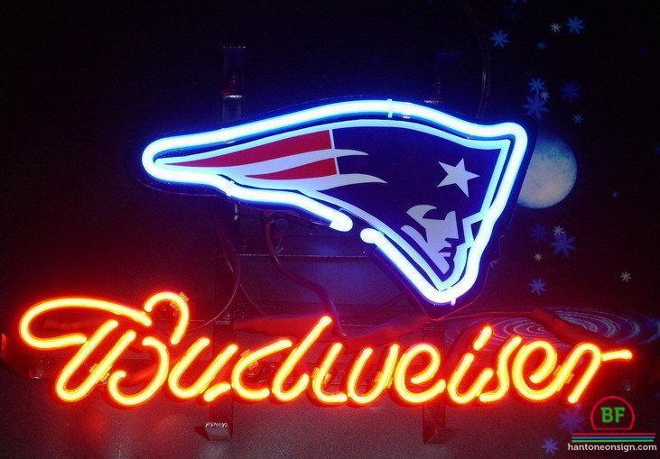 Budweiser New England Patriots Neon Sign Teams Neon Light