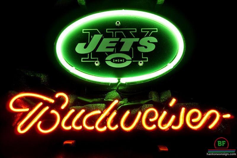 Budweiser New York Jets Neon Sign Teams Neon Light