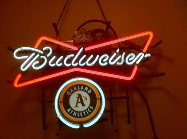Budweiser Oakland Athleticst Neon Sign Bar Sign Neon Light