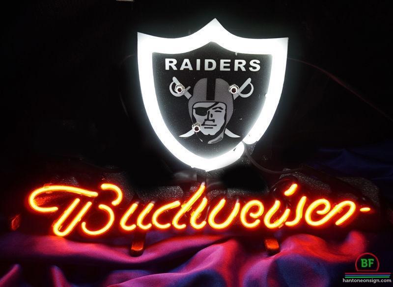 Budweiser Oakland Raiders Neon Sign Teams Neon Light