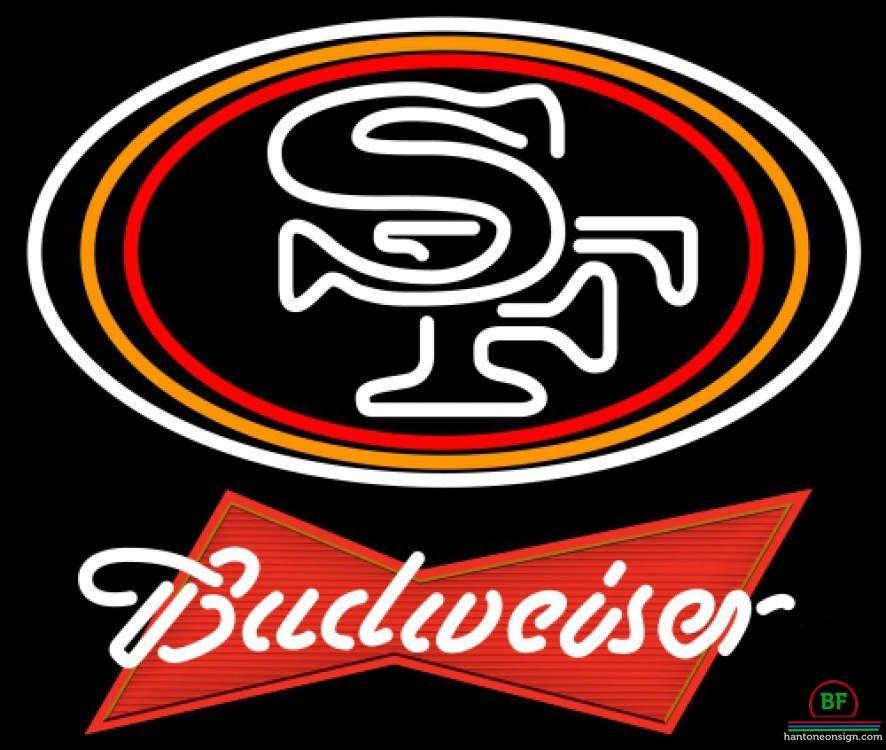 Budweiser San Francisco 49ers Neon Sign Teams Neon Light