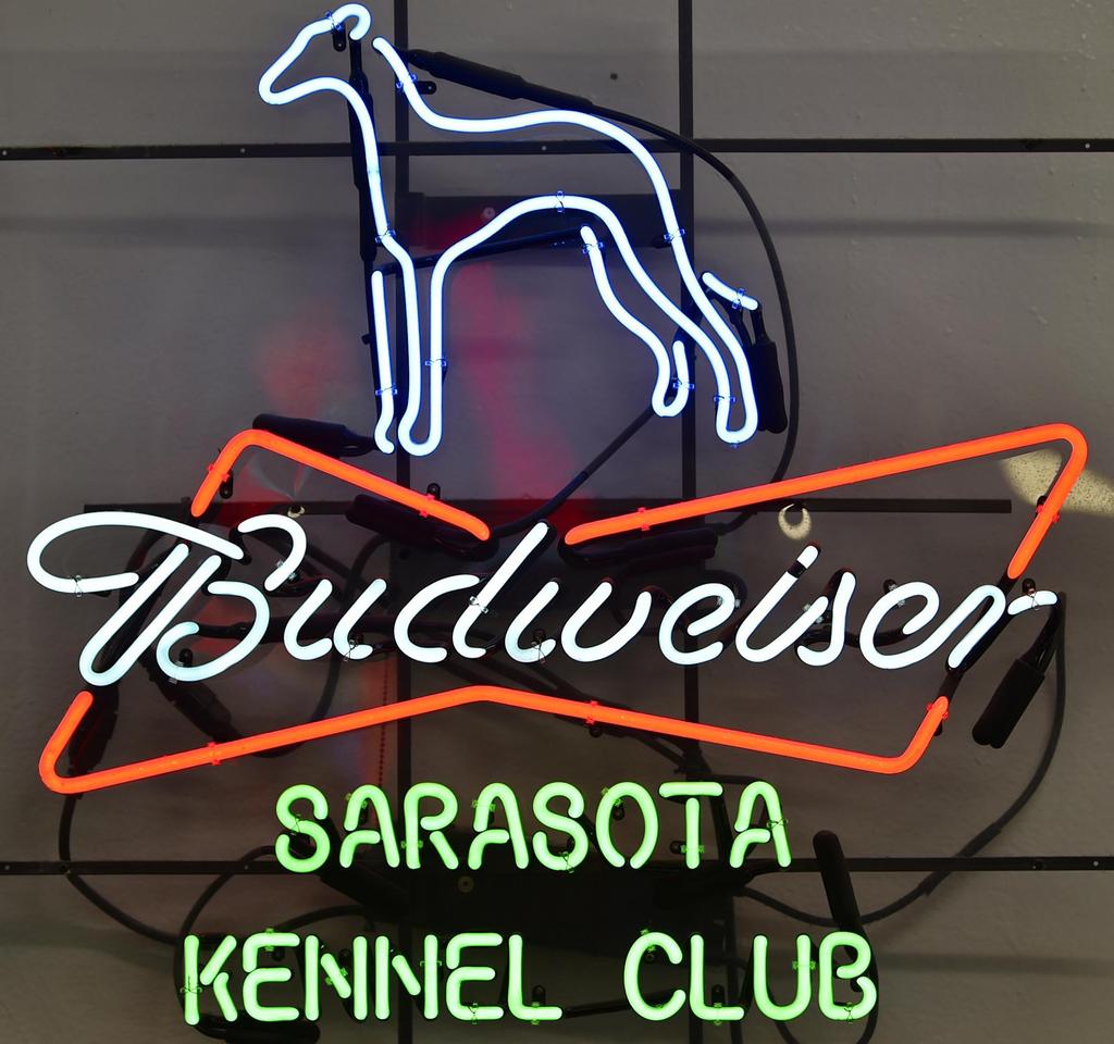 Budweiser Sarasota Kennel Club Dog Racing Neon Sign Neon Light