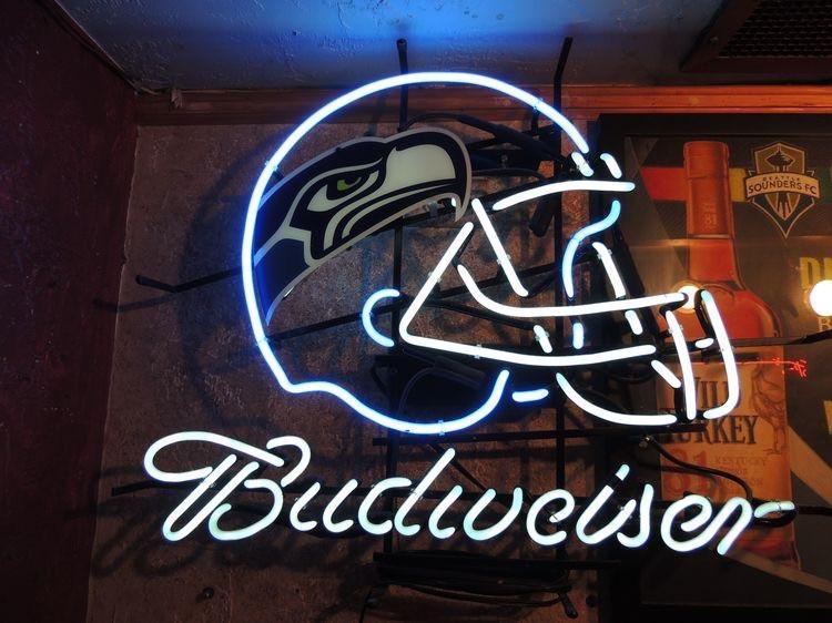 Budweiser Seattle Seahawks Helmet Neon Sign Teams Neon Light