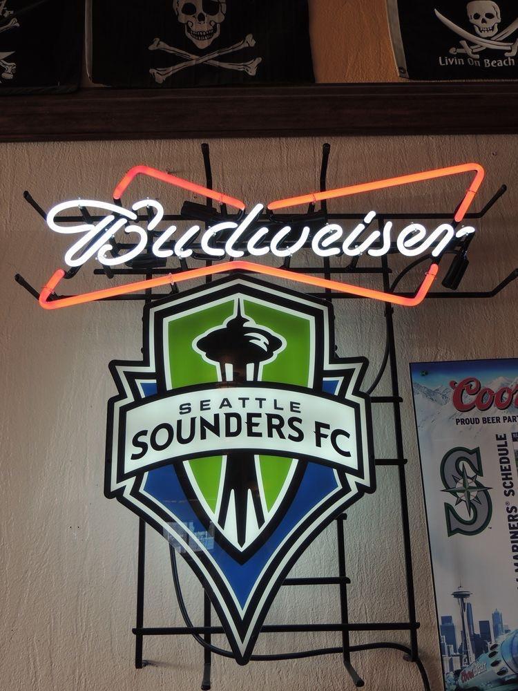 Budweiser Seattle Sounders Neon Sign FC Teams Neon Light