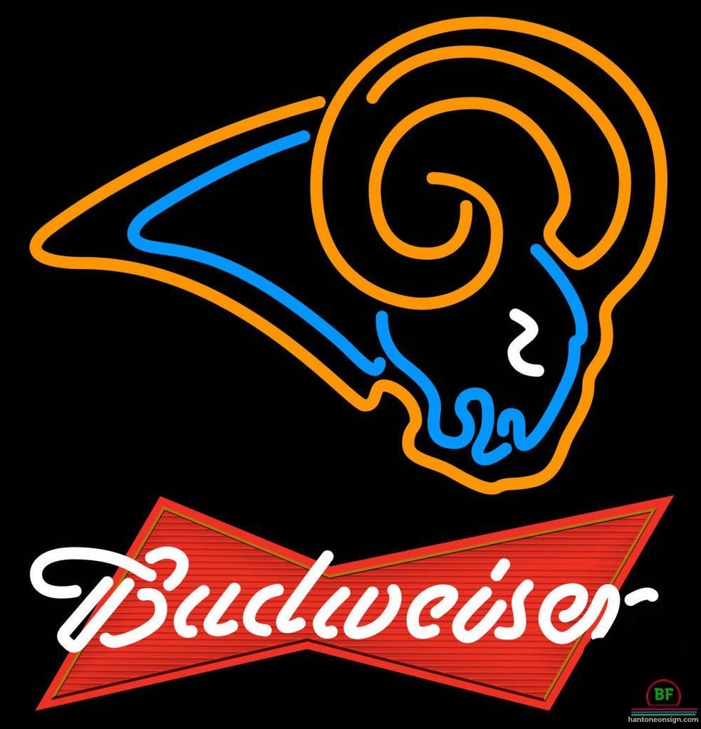 Budweiser St Louis Rams Neon Sign Teams Neon Light
