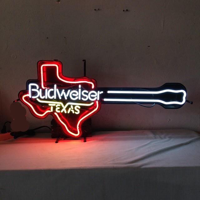 Budweiser Texas Guitar Neon Sign Bar Sign Neon Light