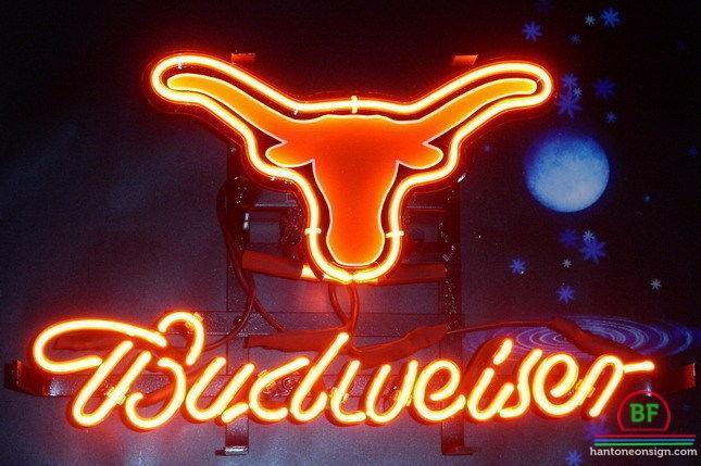 Budweiser Texas Longhorns Neon Sign NCAA Teams Neon Light