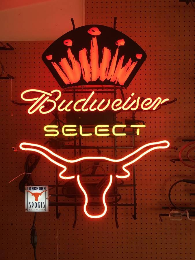 Budweiser Texas Longhorns Select Neon Sign Neon Light