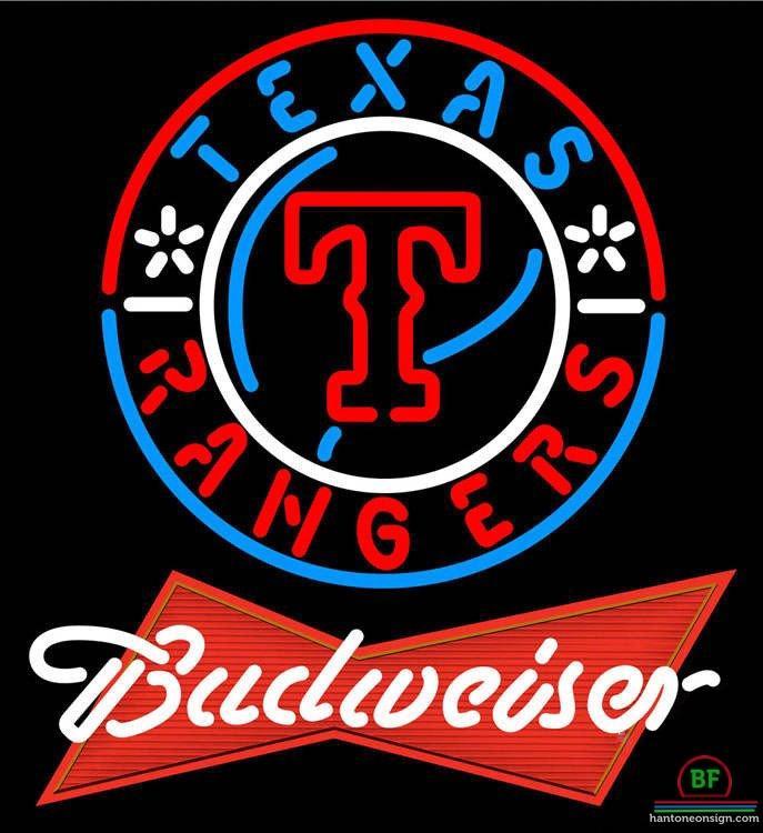 Budweiser Texas Rangers Neon Sign Teams Neon Light