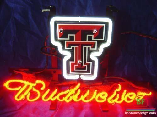 Budweiser Texas Tech Red Raiders Neon Sign NCAA Teams Neon Light