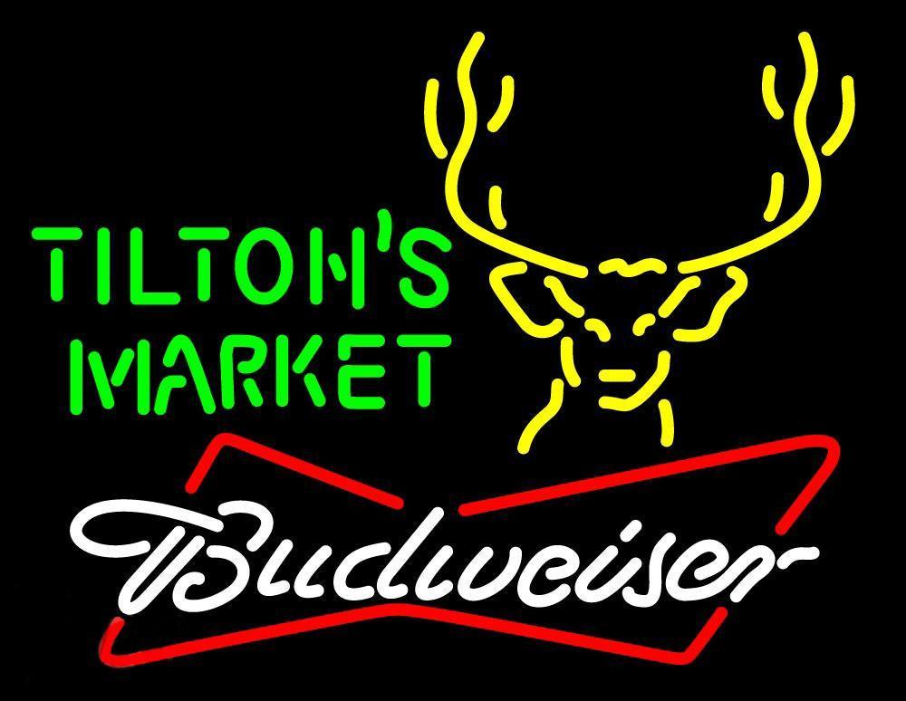 Budweiser Tiltons Market Neon Sign