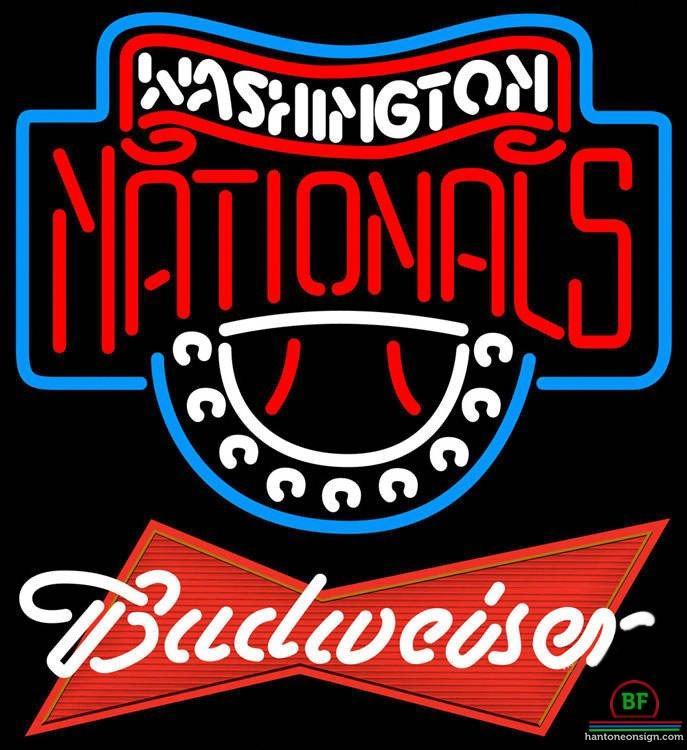 Budweiser Washington Nationals Neon Sign Teams Neon Light