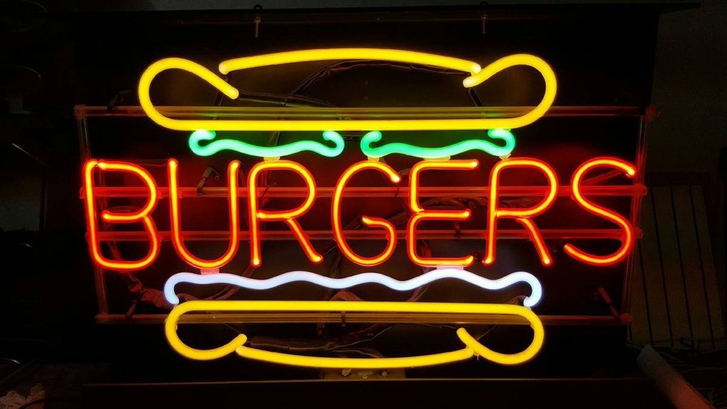 Burgers Neon Sign Neon Light