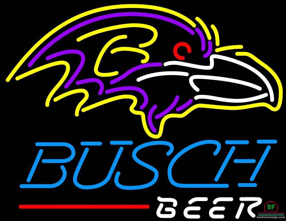 Busch Beer Baltimore Ravens Neon Sign Teams Neon Light