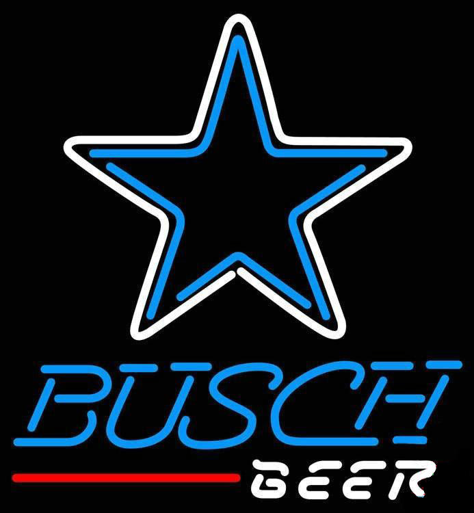 Busch Beer Dallas Cowboys Neon Sign Teams Neon Light