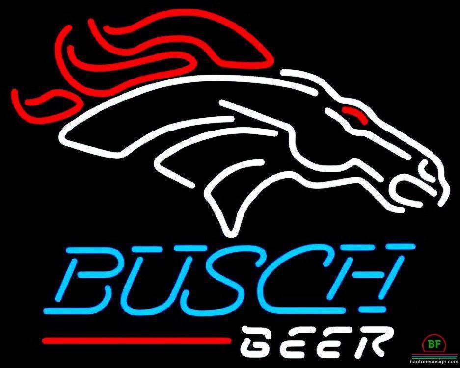 Busch Beer Denver Broncos Neon Sign Teams Neon Light