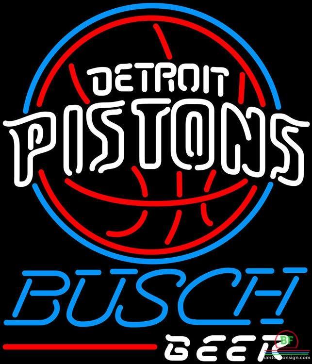 Busch Beer Detroit Pistons Neon Sign Teams Neon Light