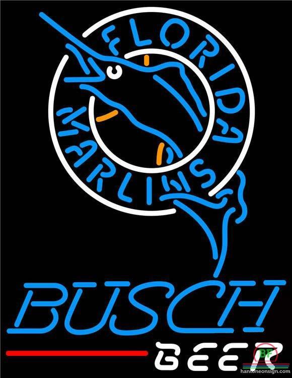 Busch Beer Florida Miami Marlins Neon Sign Teams Neon Light