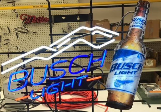 Busch Beer St Louis Blues Hockey Neon Sign Tube