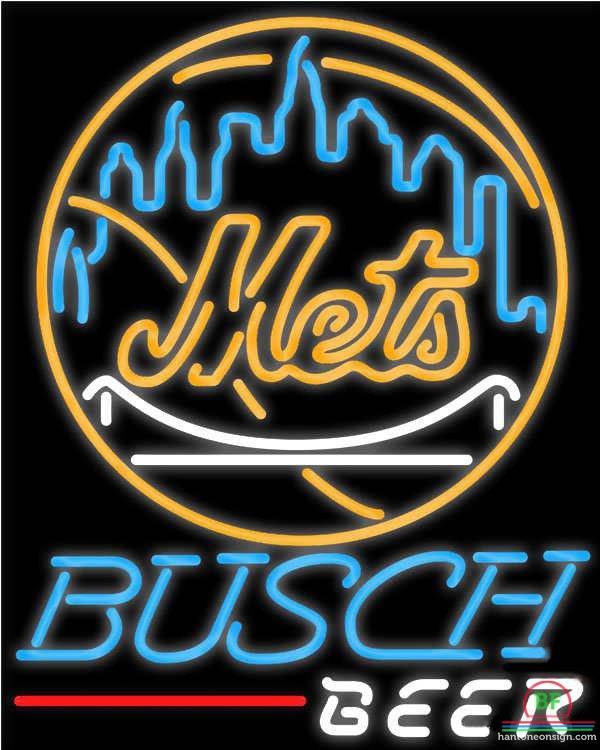 Busch Beer New York Mets Neon Sign Teams Neon Light