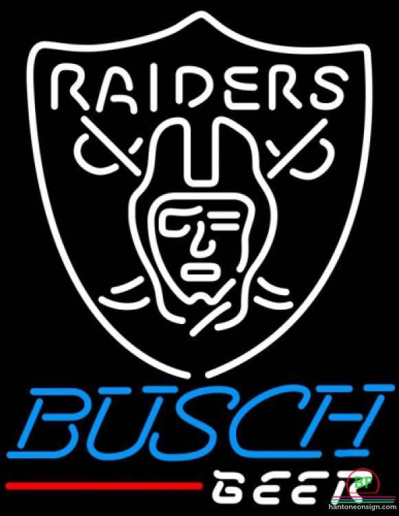 Busch Beer Oakland Raiders Neon Sign Teams Neon Light