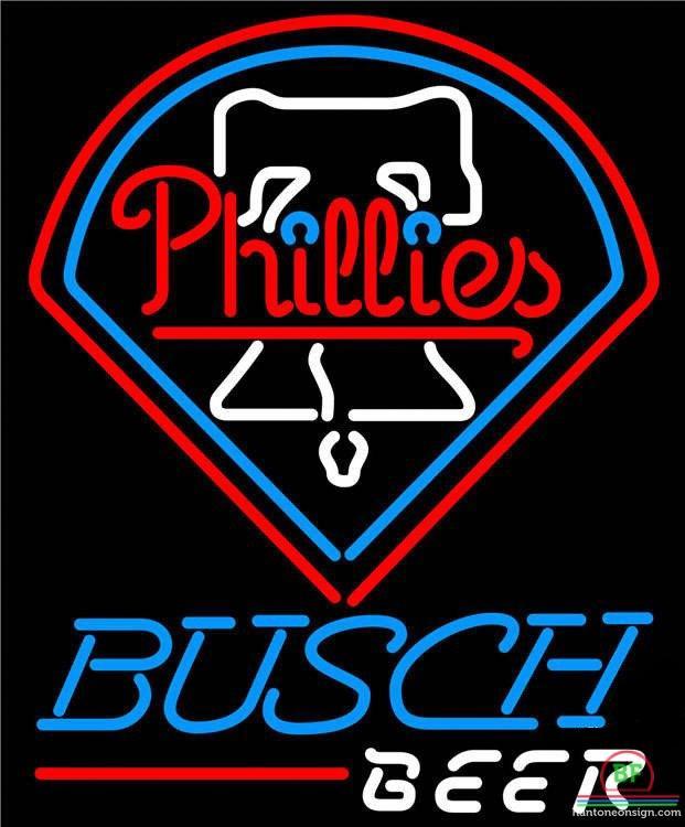 Busch Beer Philadelphia Phillies Neon Sign Teams Neon Light