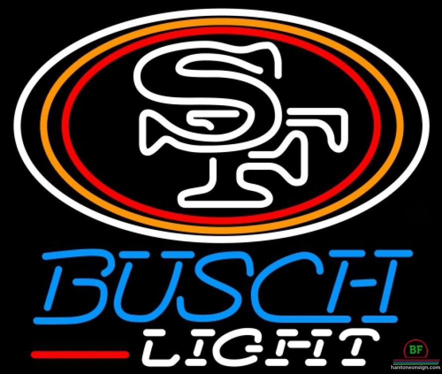 Busch Beer San Francisco 49ers Neon Sign Teams Neon Light