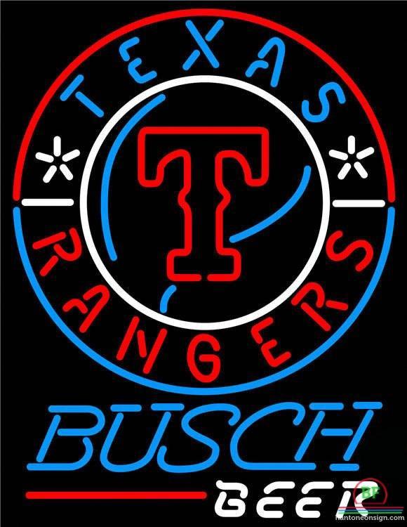 Busch Beer Texas Rangers Neon Sign Teams Neon Light