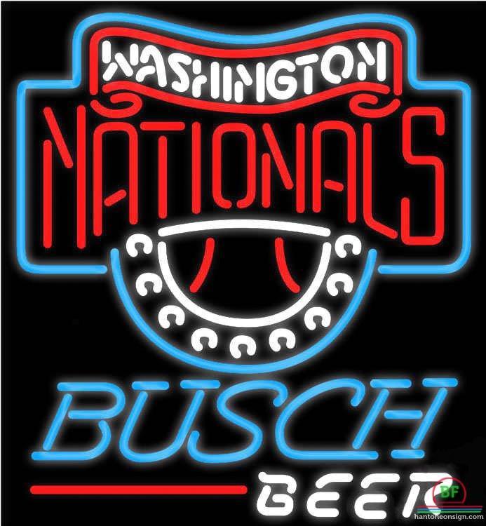 Busch Beer Washington Nationals Neon Sign Teams Neon Light