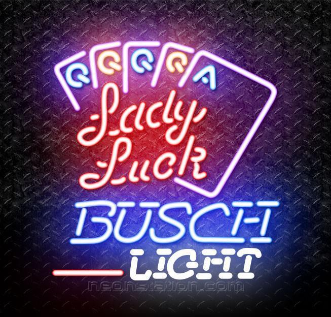 Busch Light Lady Luck Neon Sign Neon Light