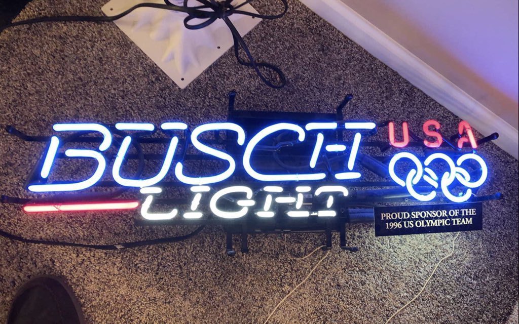 Busch Light USA Olympic Neon Sign Neon Light