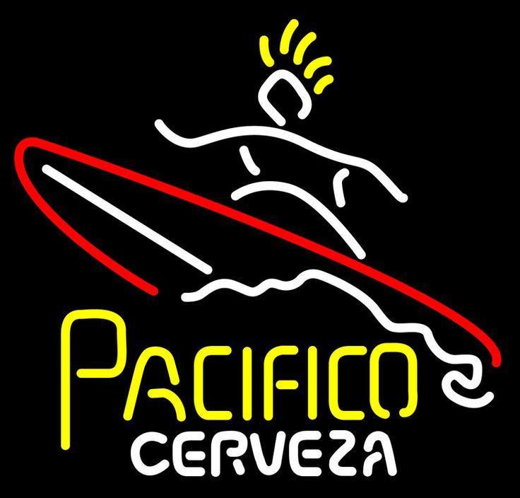Cerveza Pacifica Surfing Neon Sign Bar Sign Neon Light