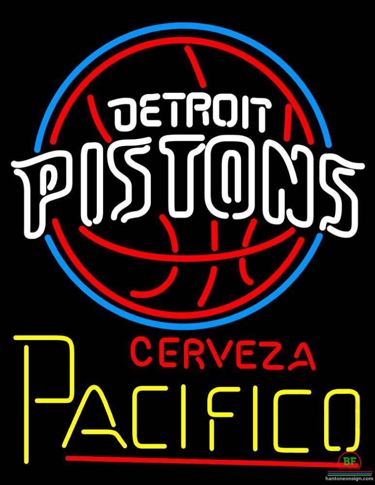 Cerveza Pacifico Detroit Pistons Neon Sign Teams Neon Light