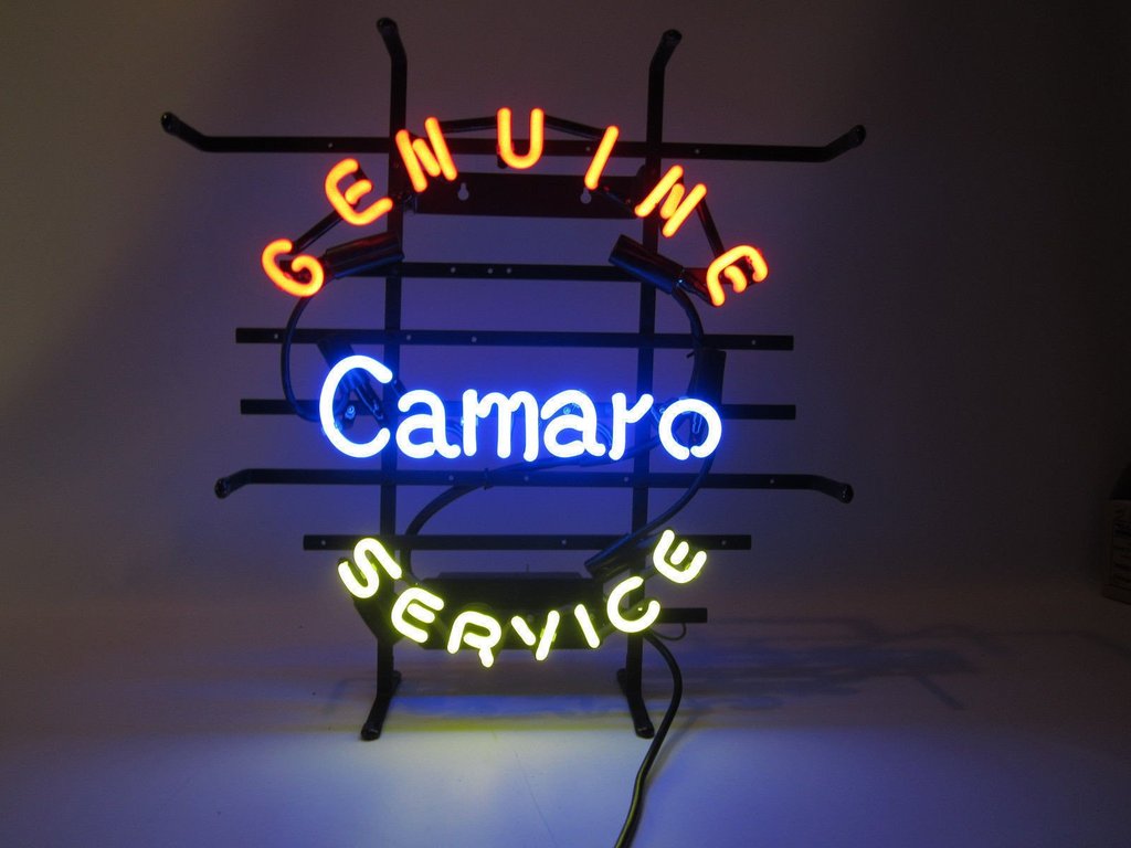 Chevrolet Camaro Ss Genuine Service Car Auto Neon Sign
