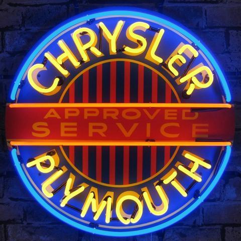 Chrysler Plymouth Approved Service Neon Sign Neon Light