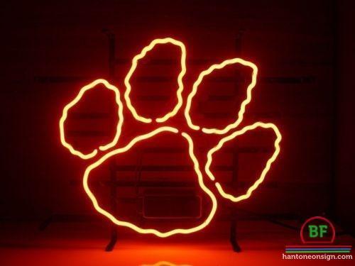 Light Up Room Bar Decor NEW NCAA 18" Clemson Tigers Arrow Marquee Sign 