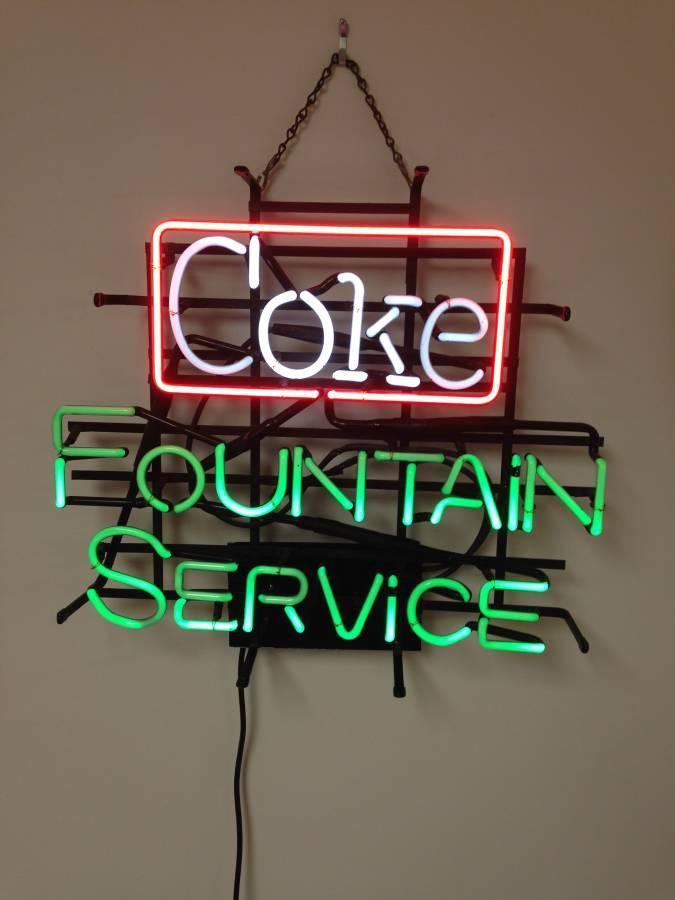 Coke Fountain Service Neon Sign Neon Light