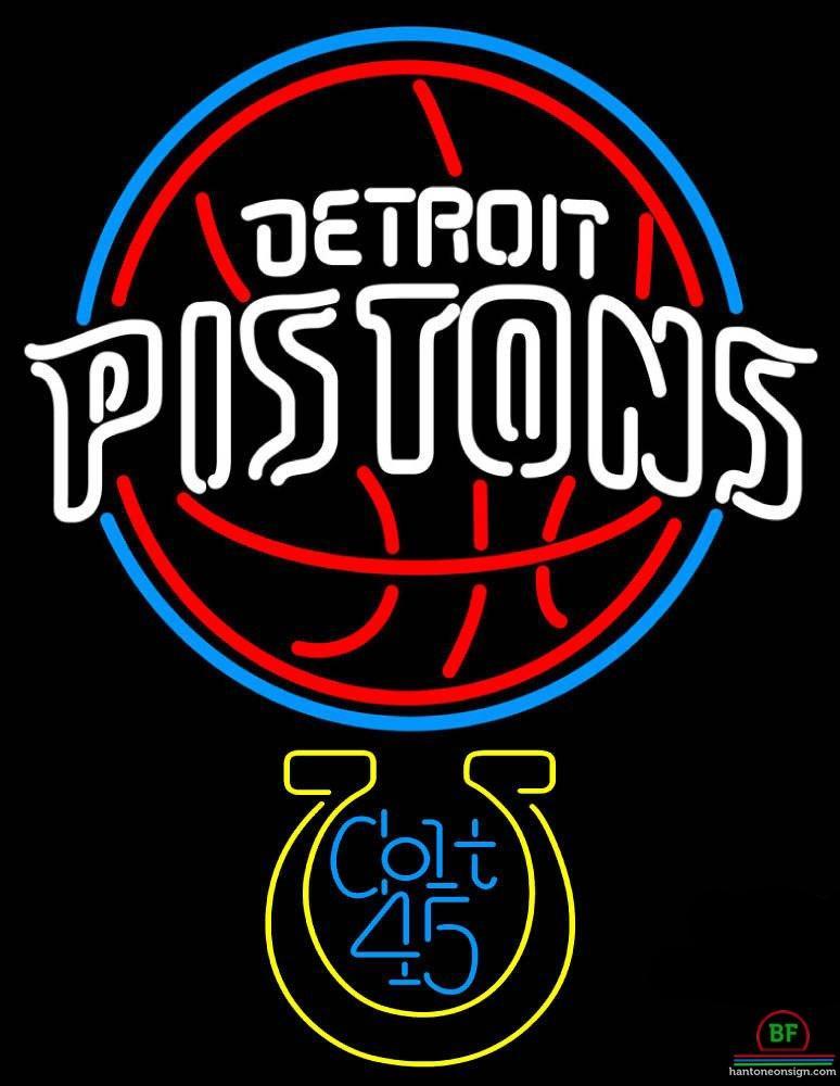 Colt 45 Detroit Pistons Neon Sign Teams Neon Light