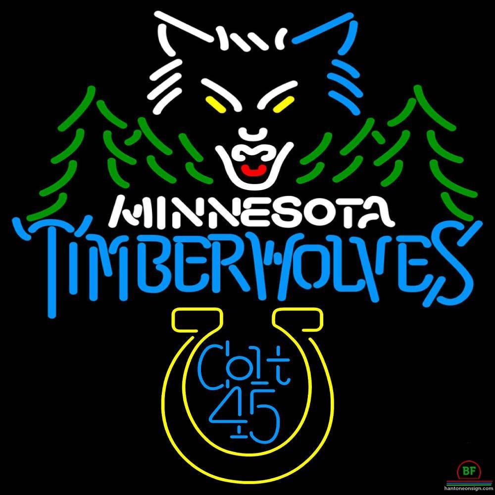 Colt 45 Minnesota Timber Neon Sign Teams Neon Light