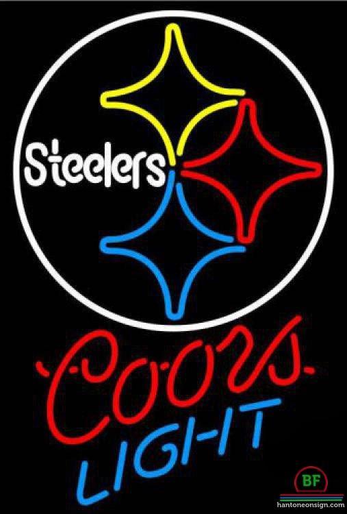 Coors Light Pittsburgh Steelers Neon Sign Teams NFL Neon