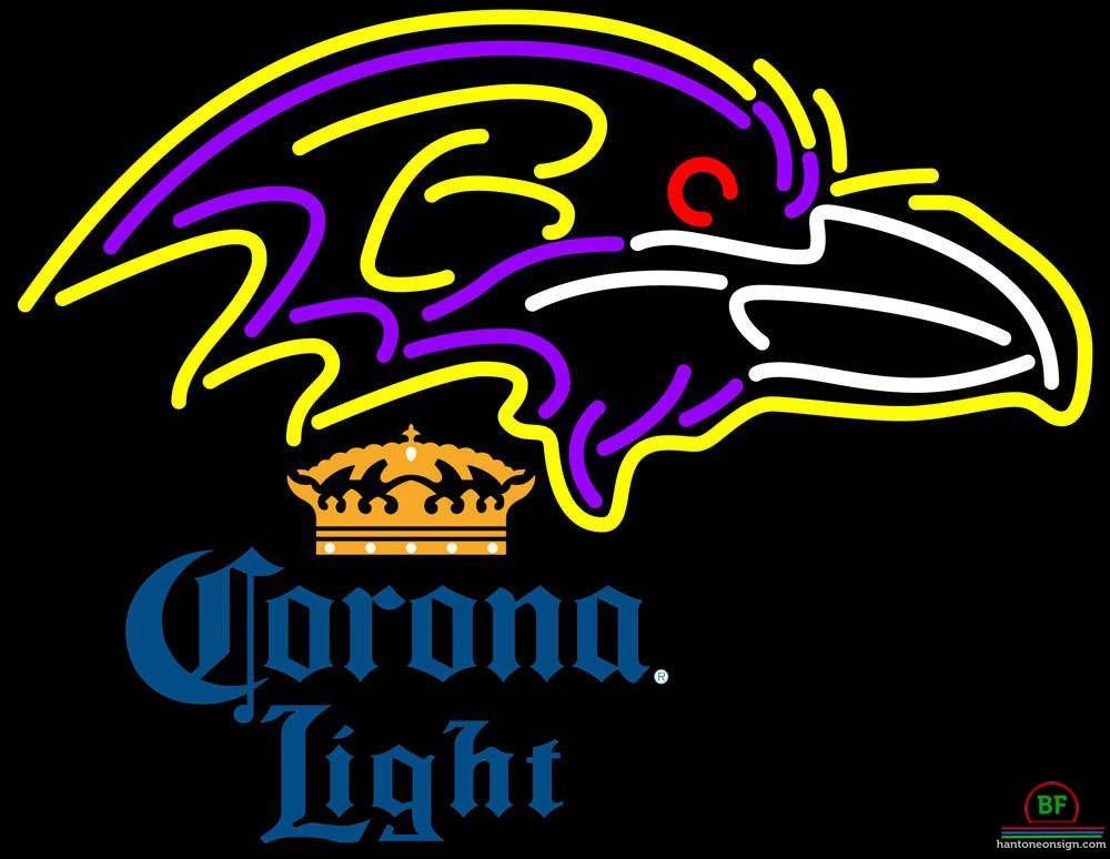 Corona Light Baltimore Ravens Neon Sign Teams Neon Light