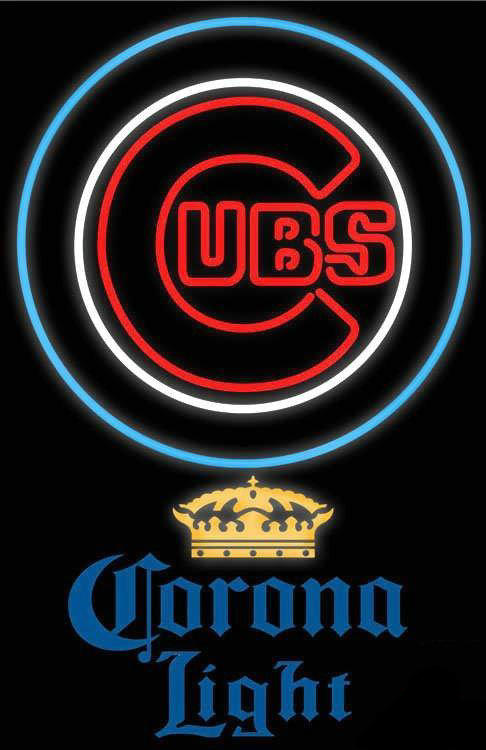 Corona Light Chicago Cubs Neon Sign Teams Neon Light
