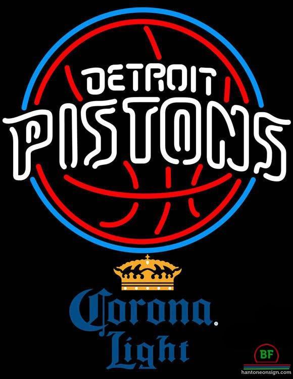 Corona Light Detroit Pistons Neon Sign Teams Neon Light