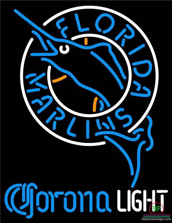 Corona Light Florida Miami Marlins Neon Sign Teams Neon Light