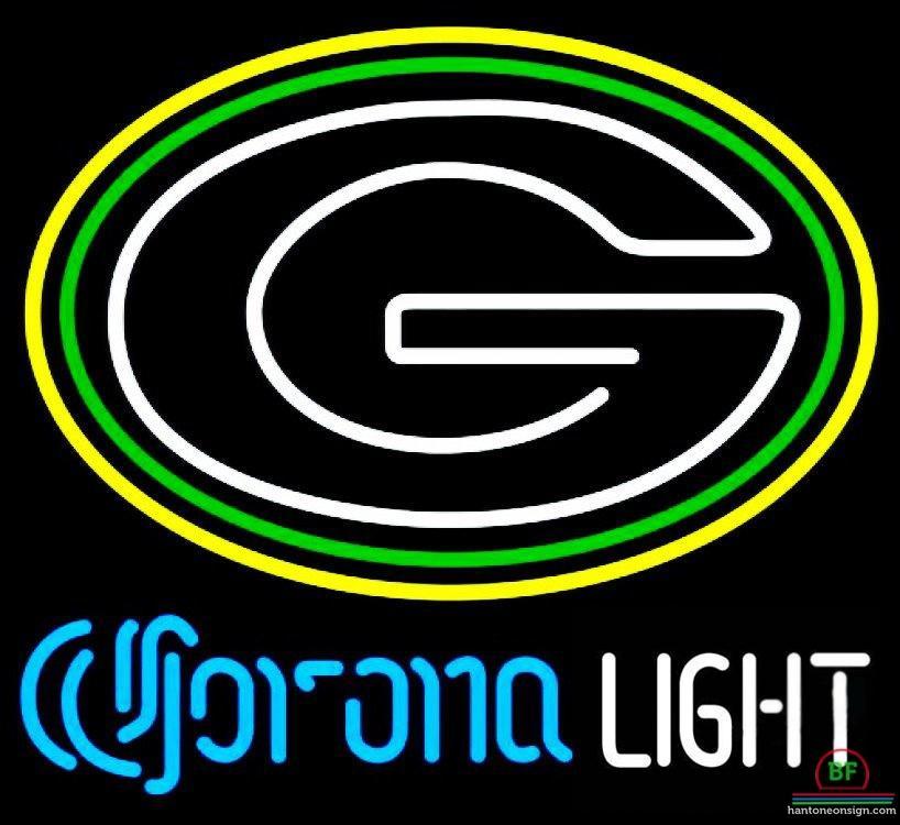 Corona Light Green Bay Packers Neon Sign Teams Neon Light